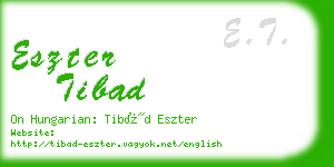 eszter tibad business card